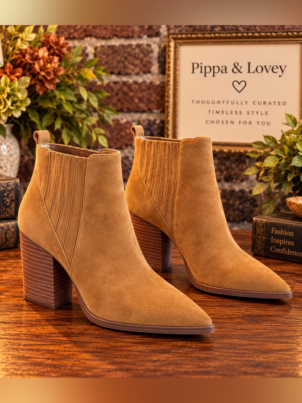 👢 Marc Fisher LTD Tan Suede Ankle Boots — Size 8M